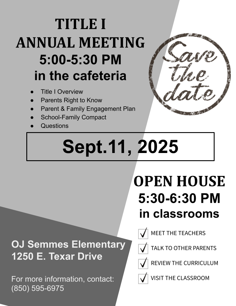 Open House Sept. 11th.